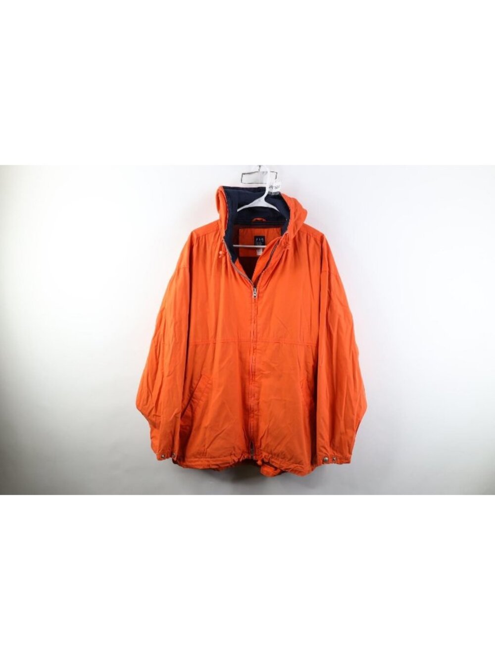 Vtg Y2K 2001 Gap Mens Medium Faded Full Zip Hooded Parka Jacket Orange Cotton